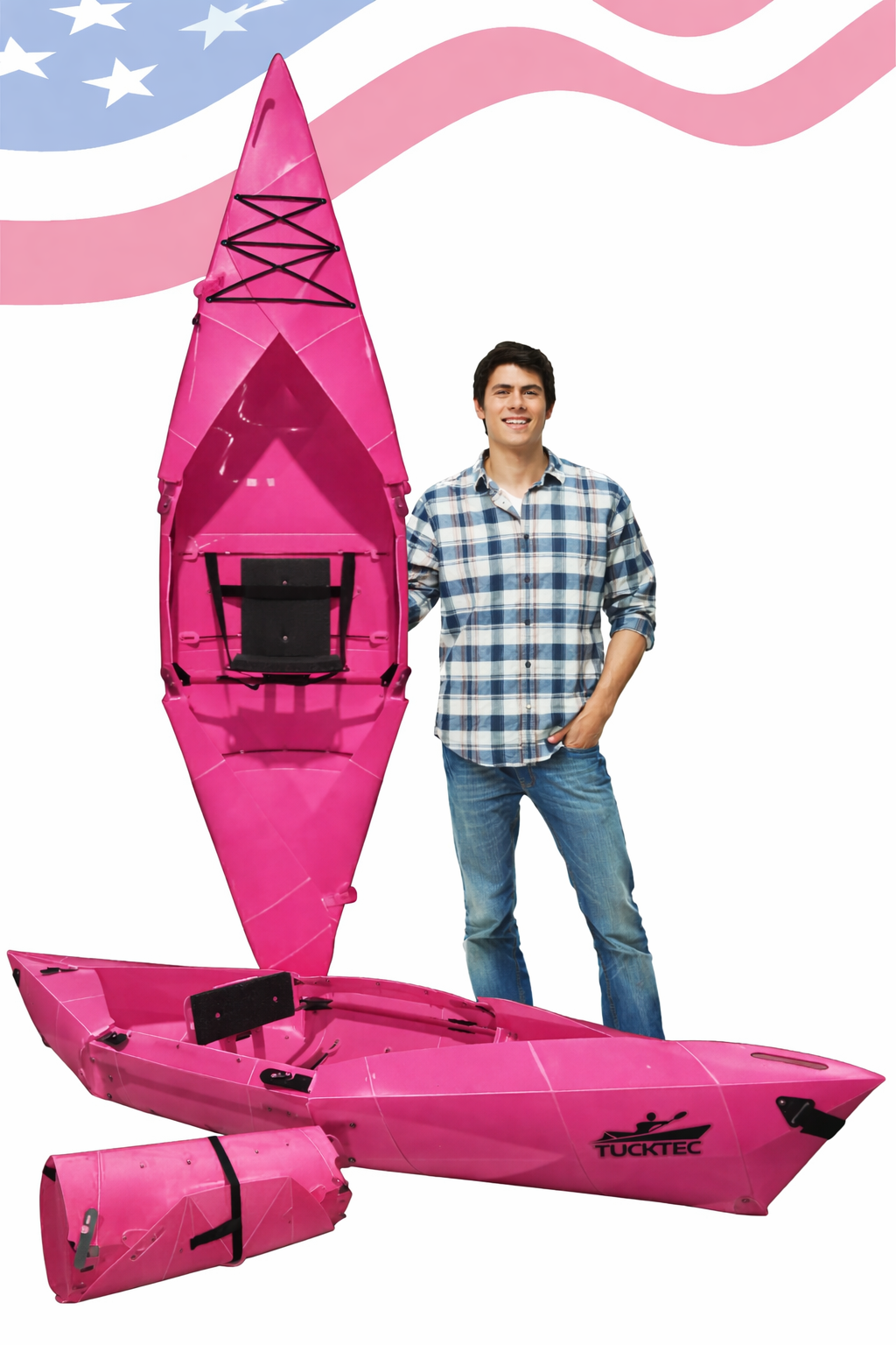 Tucktec Foldable Kayak| Origami - 2 minute assembly | Folding Portable Kayak 8 foot Jr.