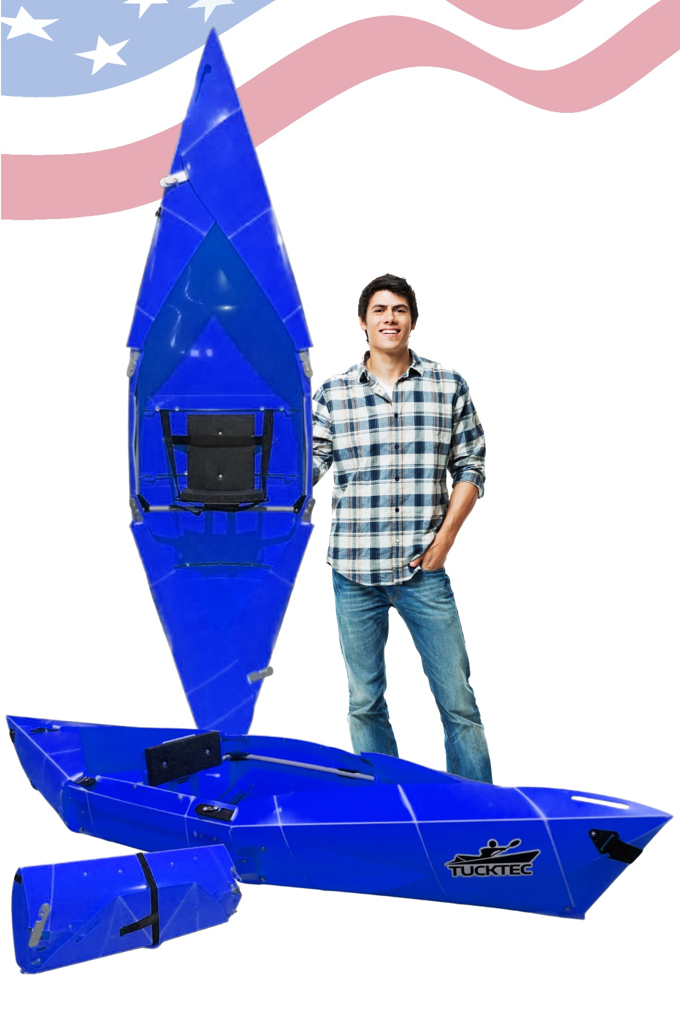 USED - Tucktec Folding Kayak | Solid Hard-Shell foldable | 2 minute assembly