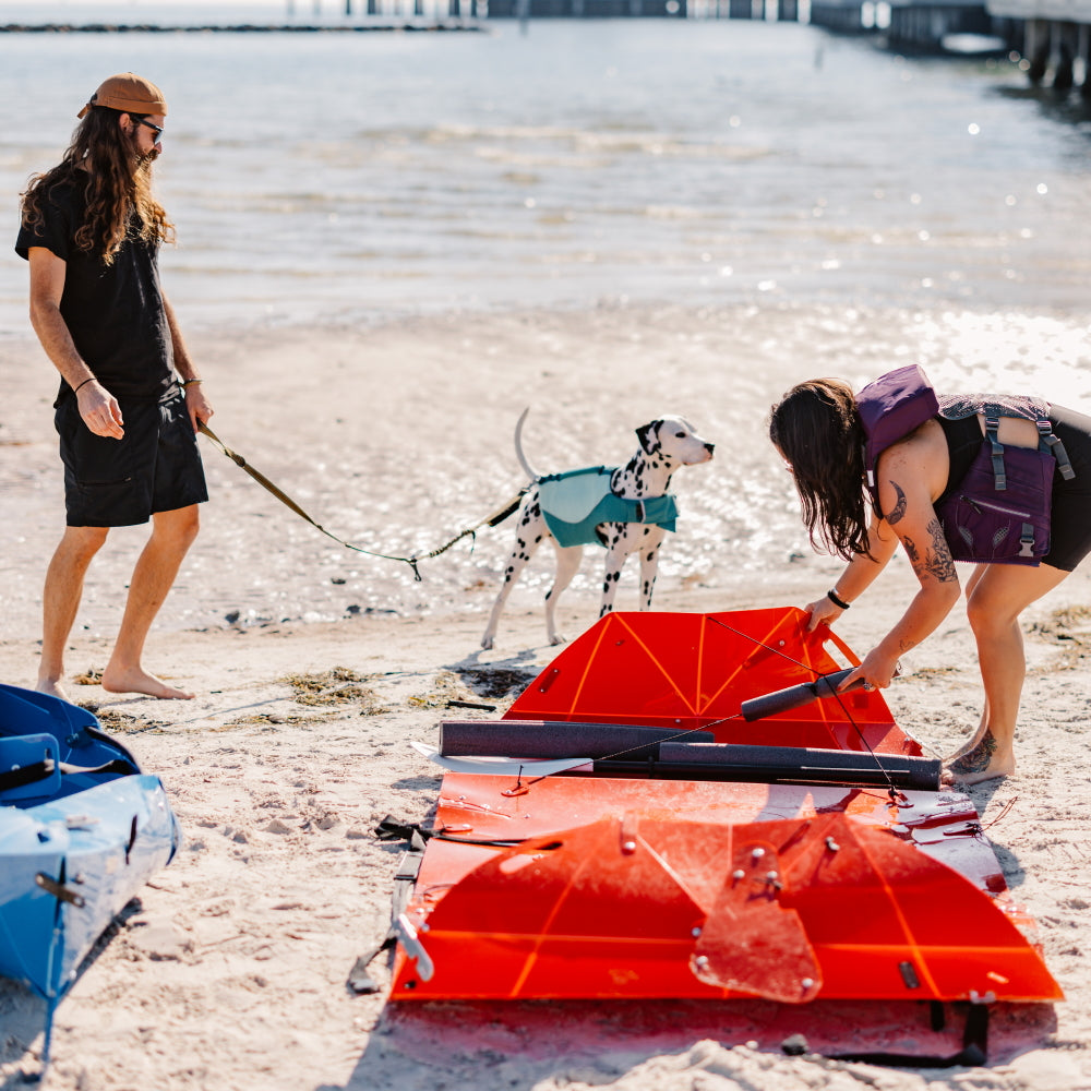 GovX Special Folding Kayak | Hard-Shell | 2-minute Set-up | Foldable, Portable Kayak