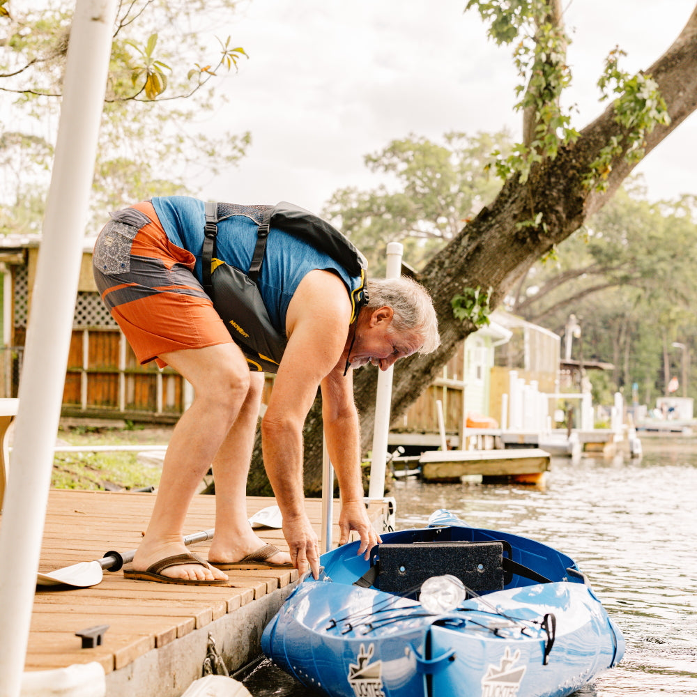 Folding Fishing Kayak Bundle - Tucktec Folding Kayak | Hard-Shell foldable kayak with Anchor, Cooler and Stabilizers | Foldable, Portable Kayak