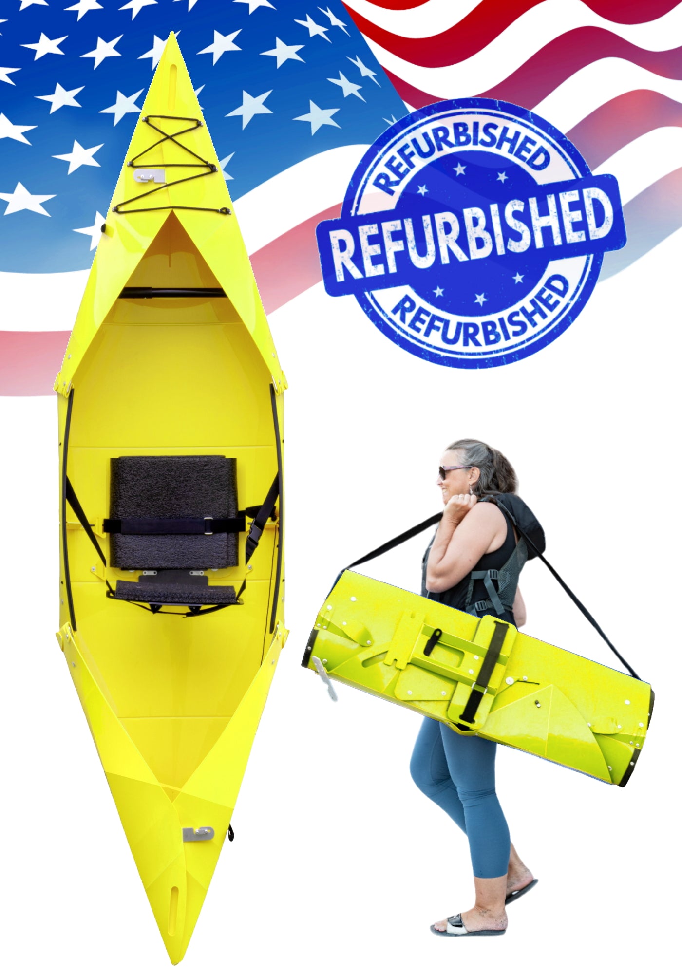 USED - Tucktec Folding Kayak | Solid Hard-Shell foldable | 2 minute assembly