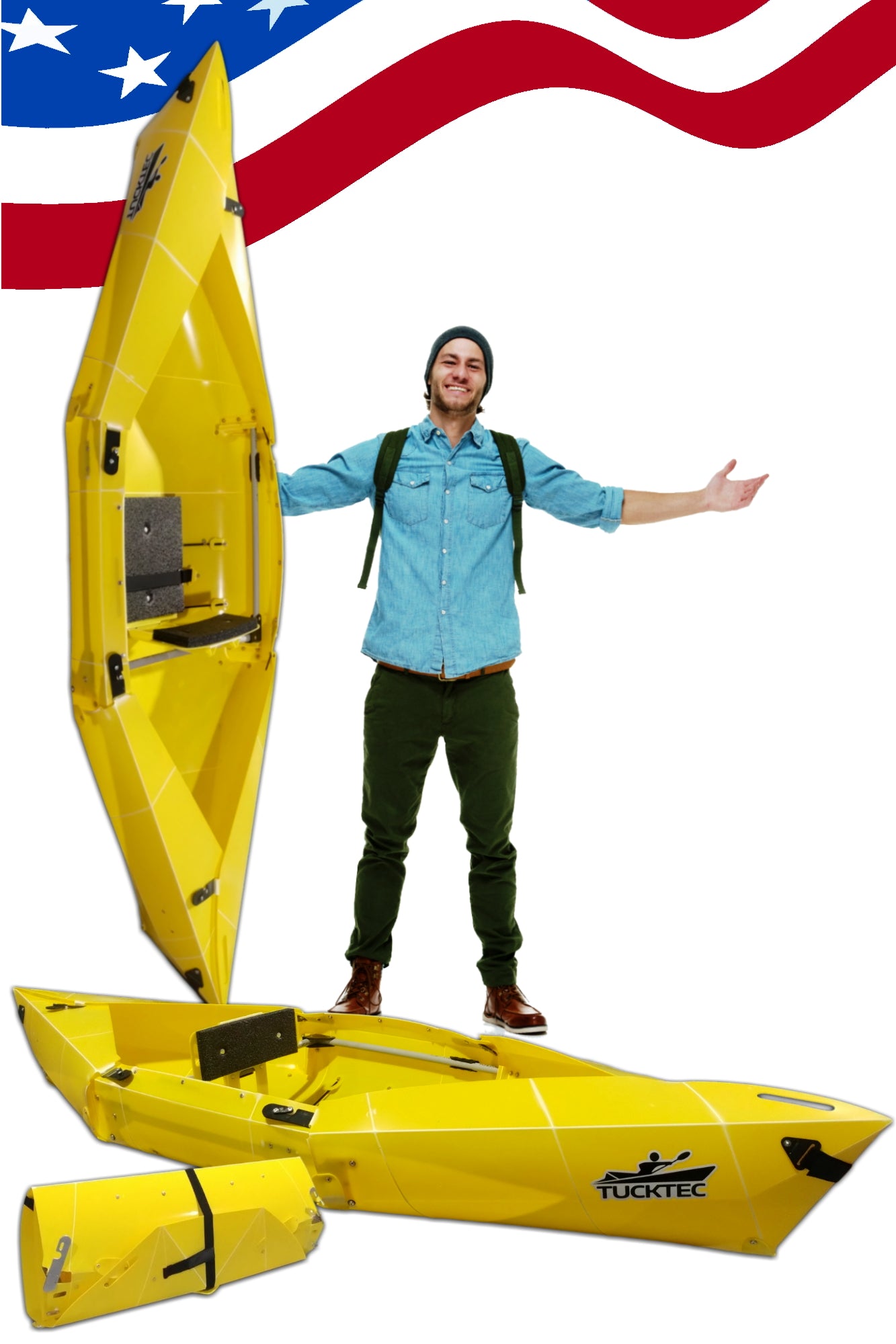 Tucktec Foldable Kayak| Origami - 2 minute assembly | Folding Portable Kayak 8 foot Jr.