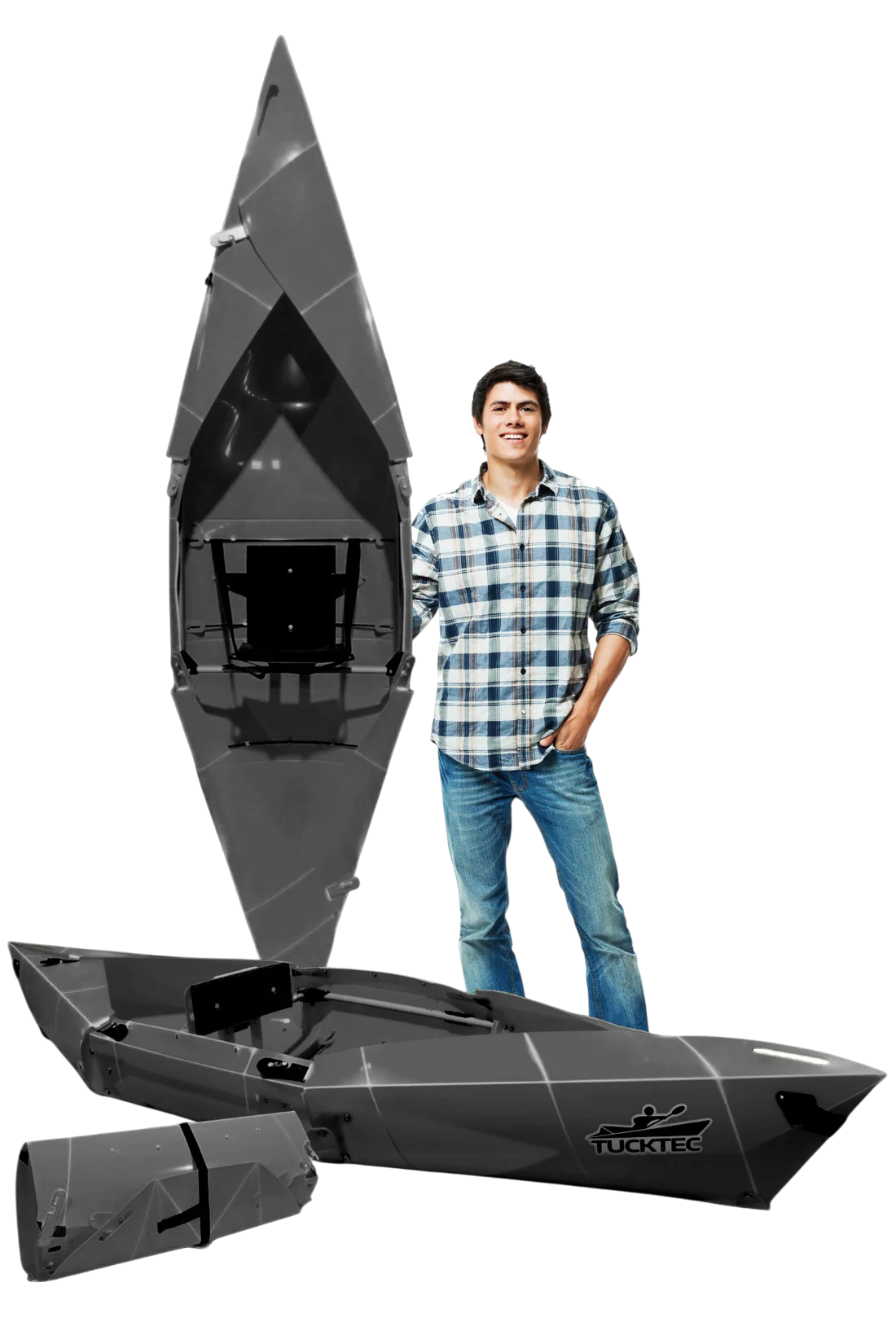 Tucktec Foldable Kayak| Origami - 2 minute assembly | Folding Portable Kayak 8 foot Jr.