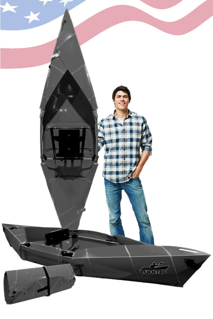 Tucktec Foldable Kayak| Origami - 2 minute assembly | Folding Portable Kayak 8 foot Jr.