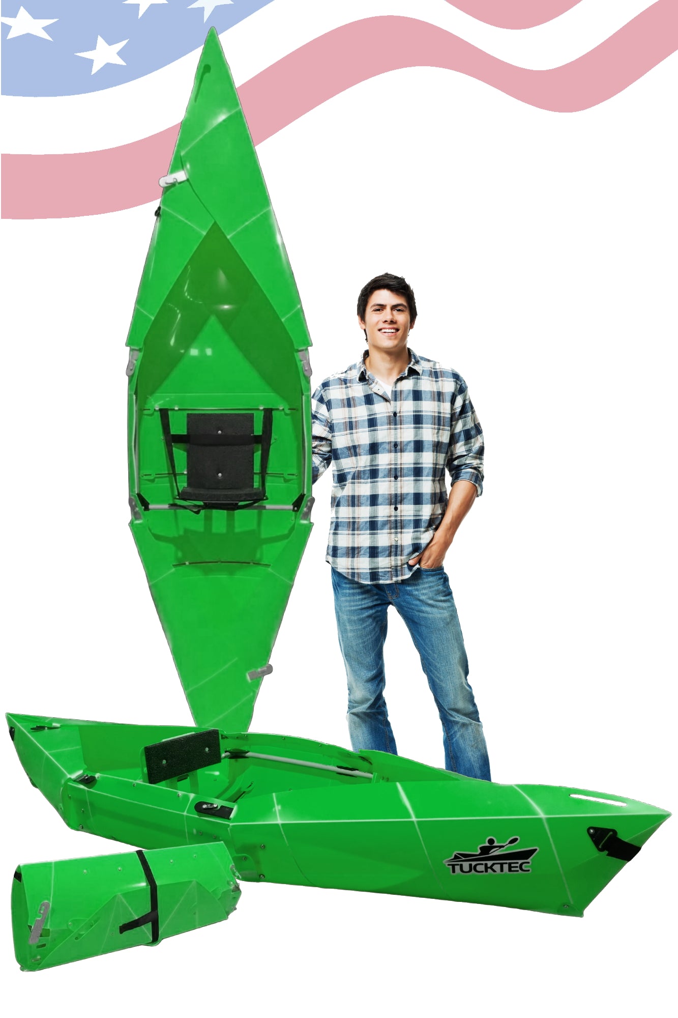 USED - Tucktec Folding Kayak | Solid Hard-Shell foldable | 2 minute assembly