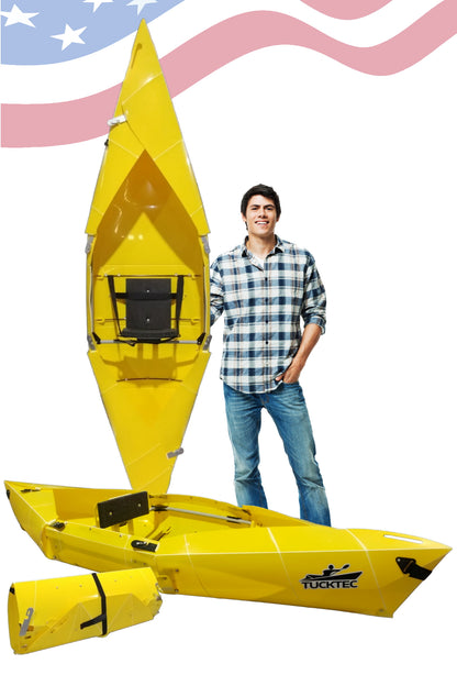Tucktec Foldable Kayak| Origami - 2 minute assembly | Folding Portable Kayak 8 foot Jr.