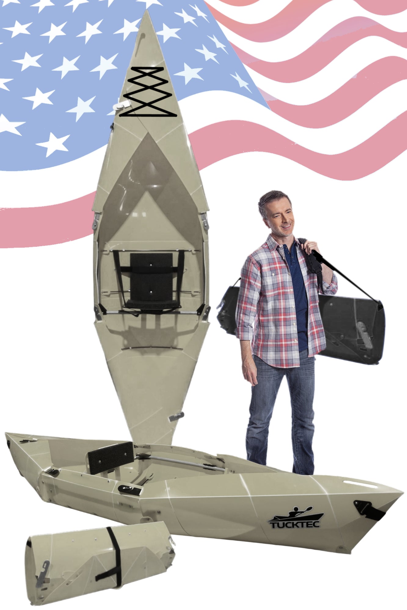 Tucktec Pro Folding Kayak | Hard-Shell | 2-minute Set-up | Foldable, Portable Kayak