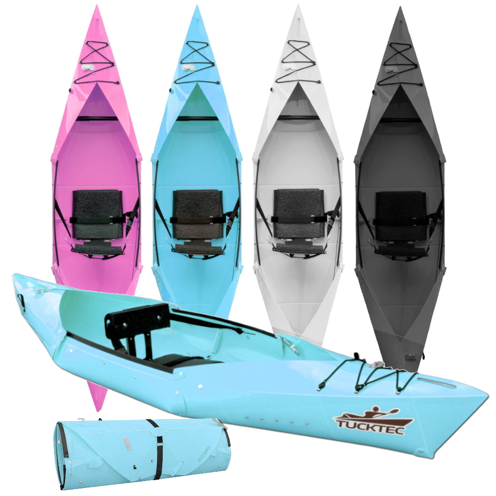 Tucktec Folding Kayak | Hard-Shell | 2-minute Set-up | Foldable, Portable Kayak