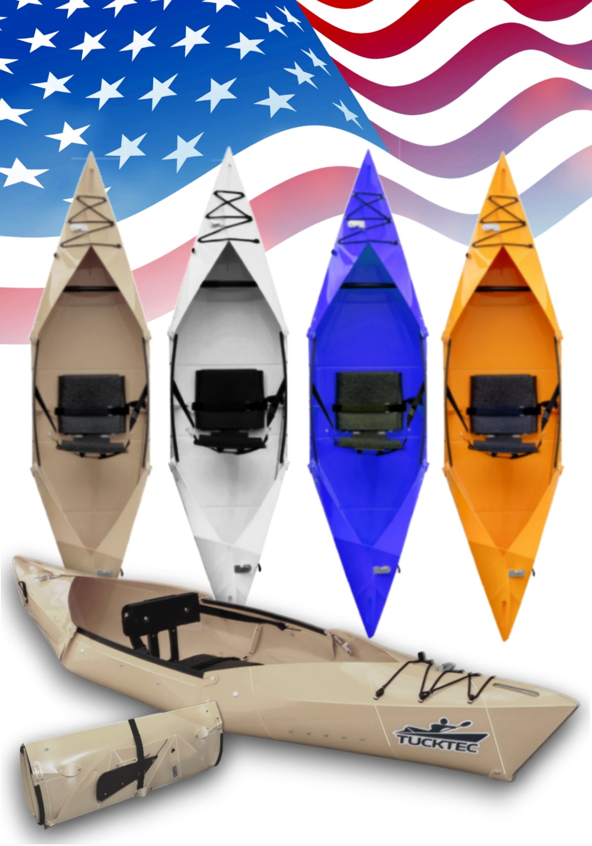Collapsable Kyak Tucktec Folding Kayaks: Store Anywhere, on the water in minutes.