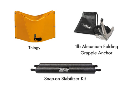 Folding Fishing Kayak Bundle - Tucktec Folding Kayak | Hard-Shell foldable kayak with Anchor, Cooler and Stabilizers | Foldable, Portable Kayak