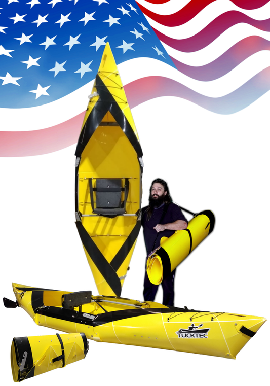 Tucktec Folding Kayak Pro | Hard-Shell | 2-minute Set-up | Foldable, Portable Kayak