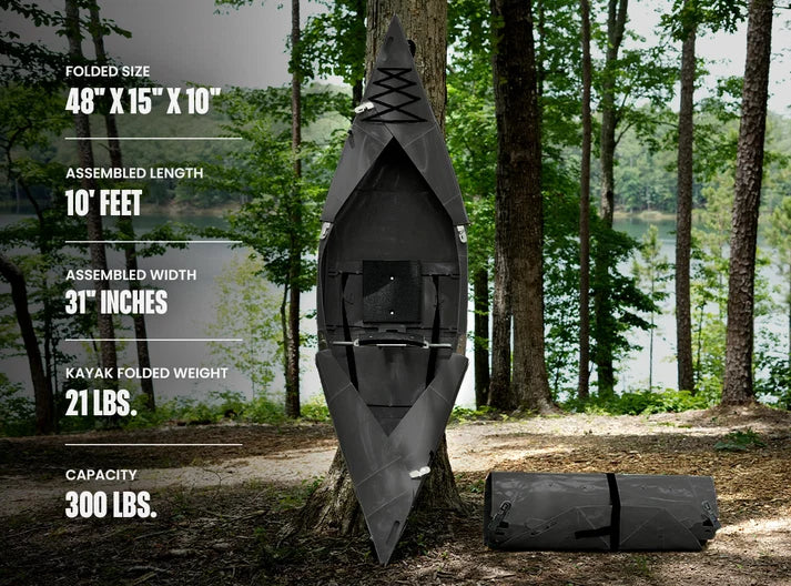 Summer Sale! Tucktec Pro Folding Kayak | Hard-Shell | 2-minute Set-up | Foldable, Portable Kayak