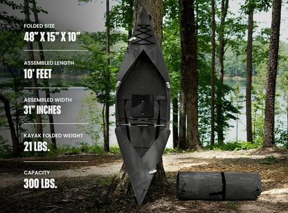 Summer Sale! Tucktec Pro Folding Kayak | Hard-Shell | 2-minute Set-up | Foldable, Portable Kayak