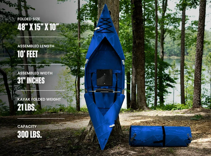 Summer Sale! Tucktec Pro Folding Kayak | Hard-Shell | 2-minute Set-up | Foldable, Portable Kayak