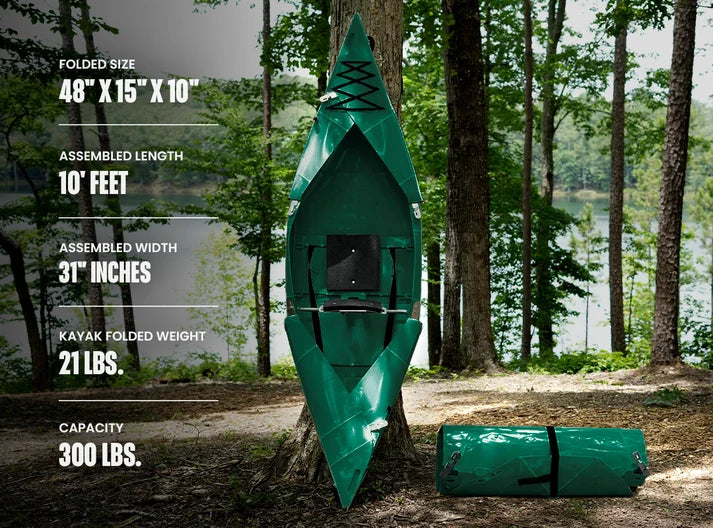 Summer Sale! Tucktec Pro Folding Kayak | Hard-Shell | 2-minute Set-up | Foldable, Portable Kayak