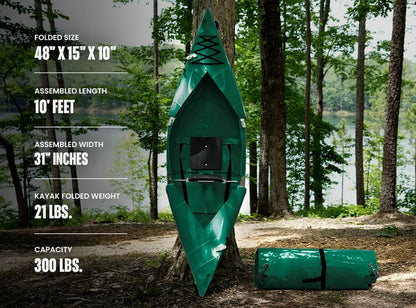 Summer Sale! Tucktec Pro Folding Kayak | Hard-Shell | 2-minute Set-up | Foldable, Portable Kayak