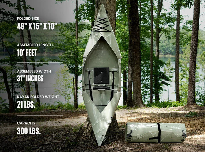 Summer Sale! Tucktec Pro Folding Kayak | Hard-Shell | 2-minute Set-up | Foldable, Portable Kayak