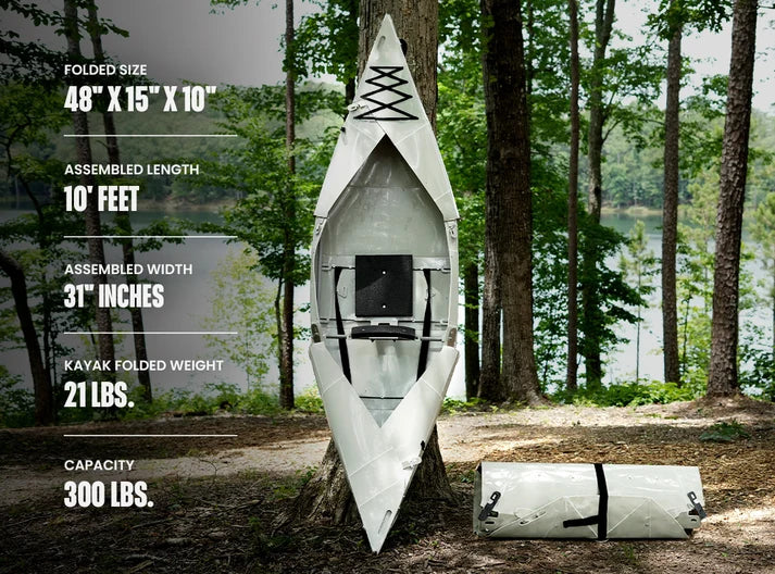 Summer Sale! Tucktec Pro Folding Kayak | Hard-Shell | 2-minute Set-up | Foldable, Portable Kayak