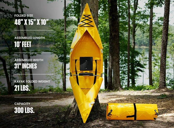 Summer Sale! Tucktec Pro Folding Kayak | Hard-Shell | 2-minute Set-up | Foldable, Portable Kayak