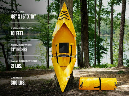Summer Sale! Tucktec Pro Folding Kayak | Hard-Shell | 2-minute Set-up | Foldable, Portable Kayak
