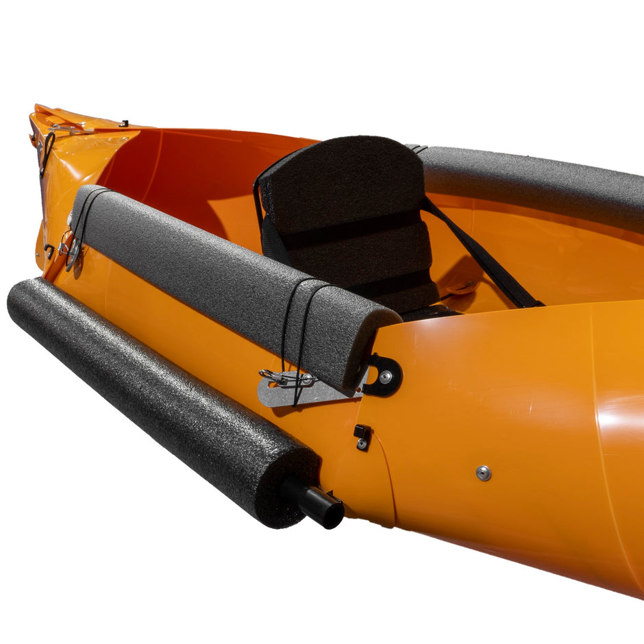 8' Lite Solid HardShell Kayak With Adjustable BackSupport Seat and